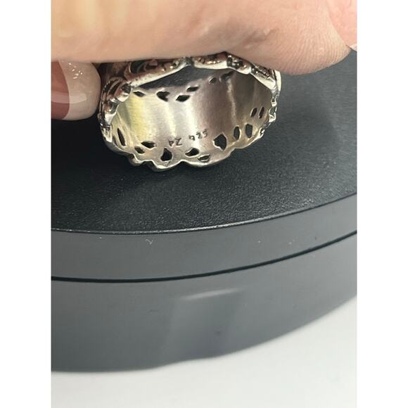 Paz Israel Sterling Silver 
Lace Scroll Design Anxiety Fidget Spinner Ring 8.5 - Picture 7 of 10